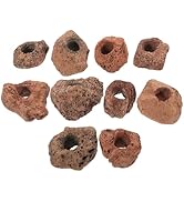 Housoutil Aquarium Volcanic Rocks, 10PCS Fish Tank Decorative Stones Ornaments, Volcanic Rock for...