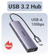 UGREEN USB to Ethernet Adapter, 5 in 1 USB Hub Ethernet