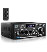 AK45 Home Audio Power Amplifier with Bluetooth, 100Wx2 Audio Stereo Receiver, Home Amplifiers w/F...