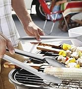 HaSteeL Grilling Utensil Set 18in, Stainless Steel BBQ Accessories Tools with Bag for Outdoor Coo...