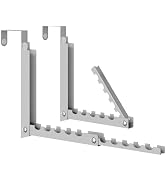 Over The Door Organizer Hooks,2 Pack Foldable Over The Door Clothes Drying Rack with 10 Ridges,Po...