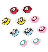RALAN 5 Pairs Colorful Coffee Cup Series Silicone Thumb Grip Caps Compatible with Nintendo Switch...