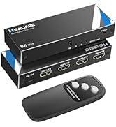 NEWCARE 8K HDMI 2.1 Switch 3 in 1 Out with Remote, 8K@60Hz 4K@120Hz HDMI Switch Support 48Gbps, 3...