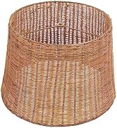 Aspen Creative 32993, Empire Spider Lamp Shade, Natural Rattan, 13" Top x 16" Bottom x 11" Slant ...