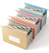 EcoStash Wheat Straw Expanding Hanging File Folders, 3 Color File Organizer, 1.2