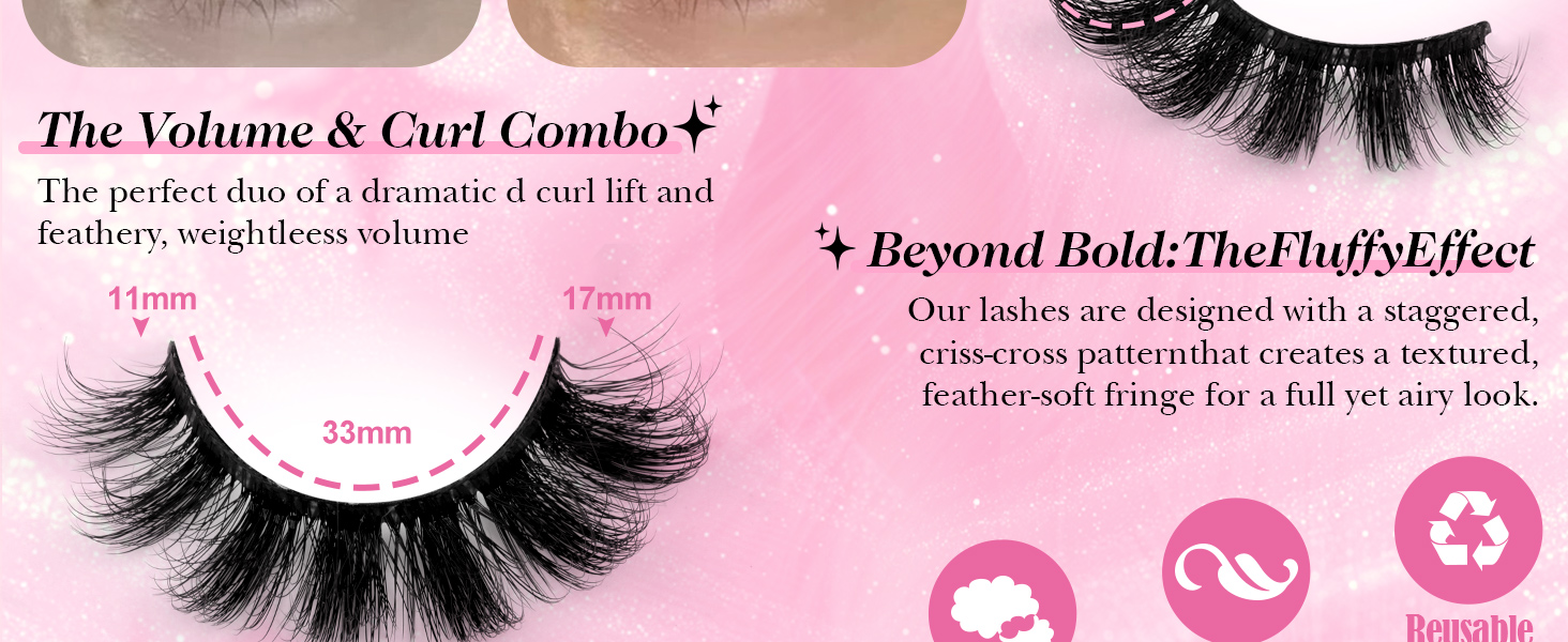 D Curl Fluffy Lash Clusters
