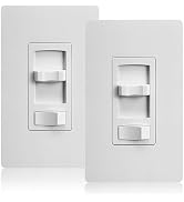 SURAIELEC Dimmer Light Switch, Fit for 300W LED/CFL and 600W INC/HAL | Single Pole &amp; 3 Way Slide ...