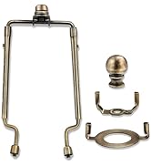 7 8 9 10 inch Lamp Shade Harp Holder,Antique Brass Lamp Harp Kit,Fit Both Standard Lamp Rod and E...