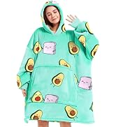 Wearable Blanket Blanket Hoodie Gifts for Adults Mom Women Men Oversized Fluffy Hoodie Cozy Hideo...