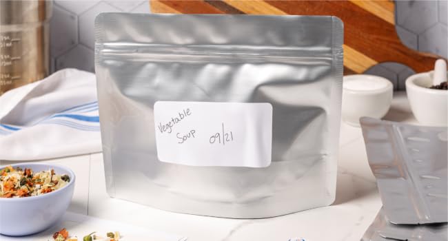 wallaby mylar bags with sticker labels for long term food storage best heat sealer impulse prepper