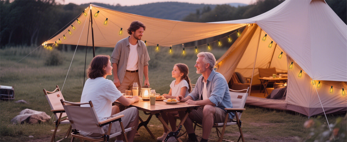 solar string lights for camp