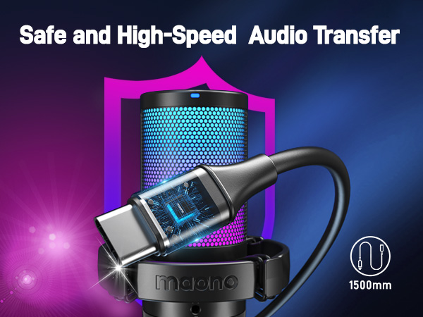 MAONO USB A&amp;C 2 in 1 microphone cable