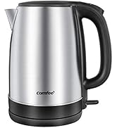 COMFEE' 1.7L Stainless Steel Electric Tea Kettle, BPA-Free Hot Water Kettle Electric with LED Lig...