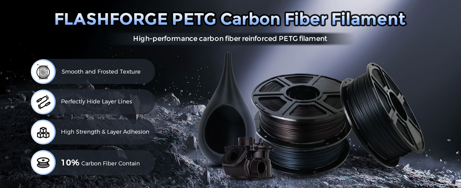 FLASHFORGE PETG Carbon Fiber Filament