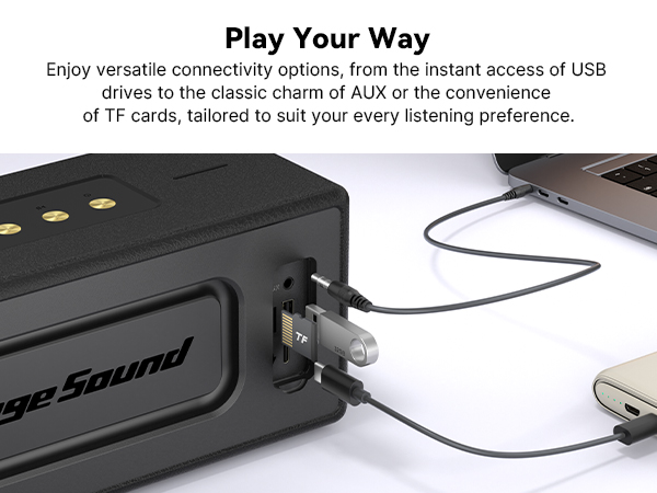 Wireless Bluetooth Speaker with Versatile Connectivity Options