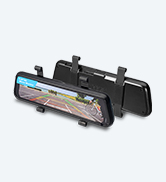 TYPE S | Portable Car License Plate Backup Camera Bluetooth Mirror with Solar Powered, Rearview M...