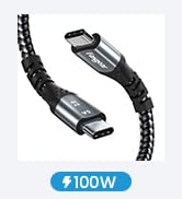 Fasgear USB C to USB C Cable 3ft, 100W Power Delivery Type-C Cord 5A PD Fast Charger with E-Marke...