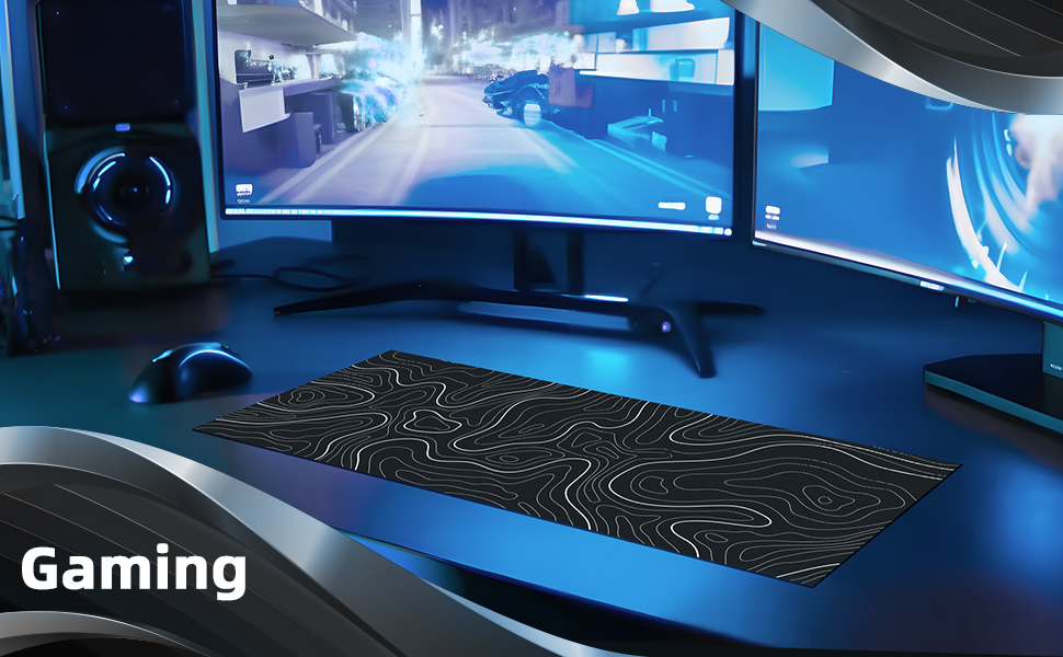black mouse pad for gaming use