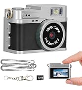 Mini Keychain Digital Camera for Students: 1080P FHD Recording with 0.96" IPS Screen, H.264 Compr...