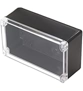 Otdorpatio Project Box IP65 Waterproof Junction Box ABS Plastic Black Electrical Boxes DIY Electr...