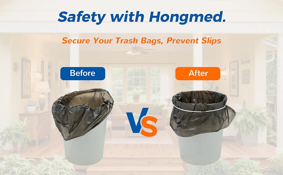 Safety wiht hongmed. Secure your trash bags, prevent slips
