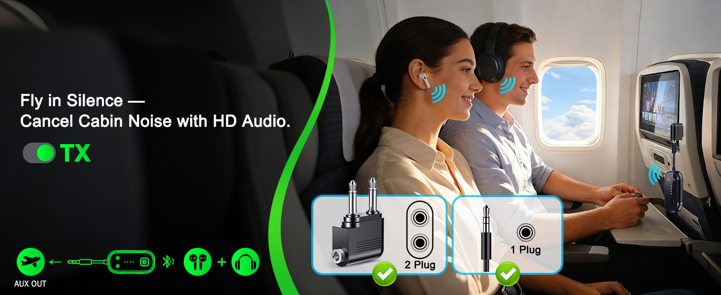 bluetooth transmitter for airplane