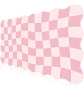 L-SPOUTTO Pink Mouse Pad,Geometric Desk Mat XXL Large Scalloped Gaming Mousepad,35.4x15.7in Non-S...