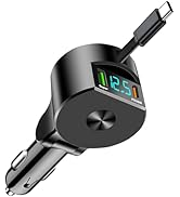 Etre Jeune USB C Retractable Car Charger, PD 30W Super Fast Type C Car Phone Charger Adapter Comp...