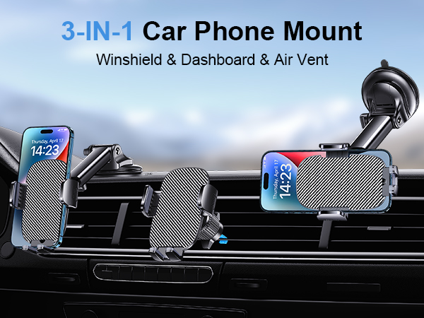 A car phone mount for effortless use
