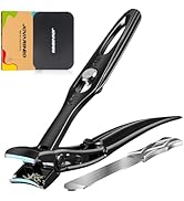 Ultra Wide Jaw Opening Nail Clippers Set, Extra Long Handle Toenail Clippers for Seniors Thick To...