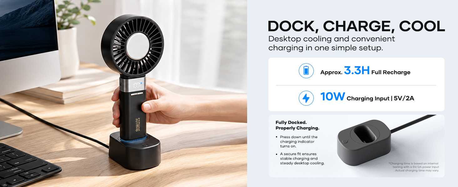 SOTHING Portable Fan Rechargeable