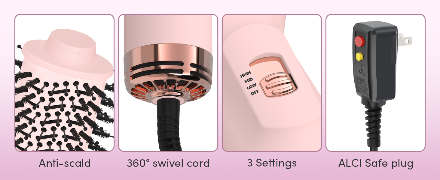 mini hair dryer brush