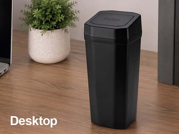 small car trash can