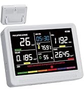 bonoch 16 in 1 Air Quality Monitor Indoor 10h-Battery &amp; 5.5" Display 9 AQI+7 AQI Alerts, CO2 Moni...