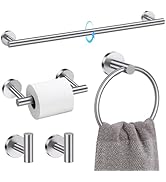 TQKAG Brushed Nickel 5 Piece Bathroom Hardware Accessories Set 23.6" SUS304 Stainless Steel Bathr...