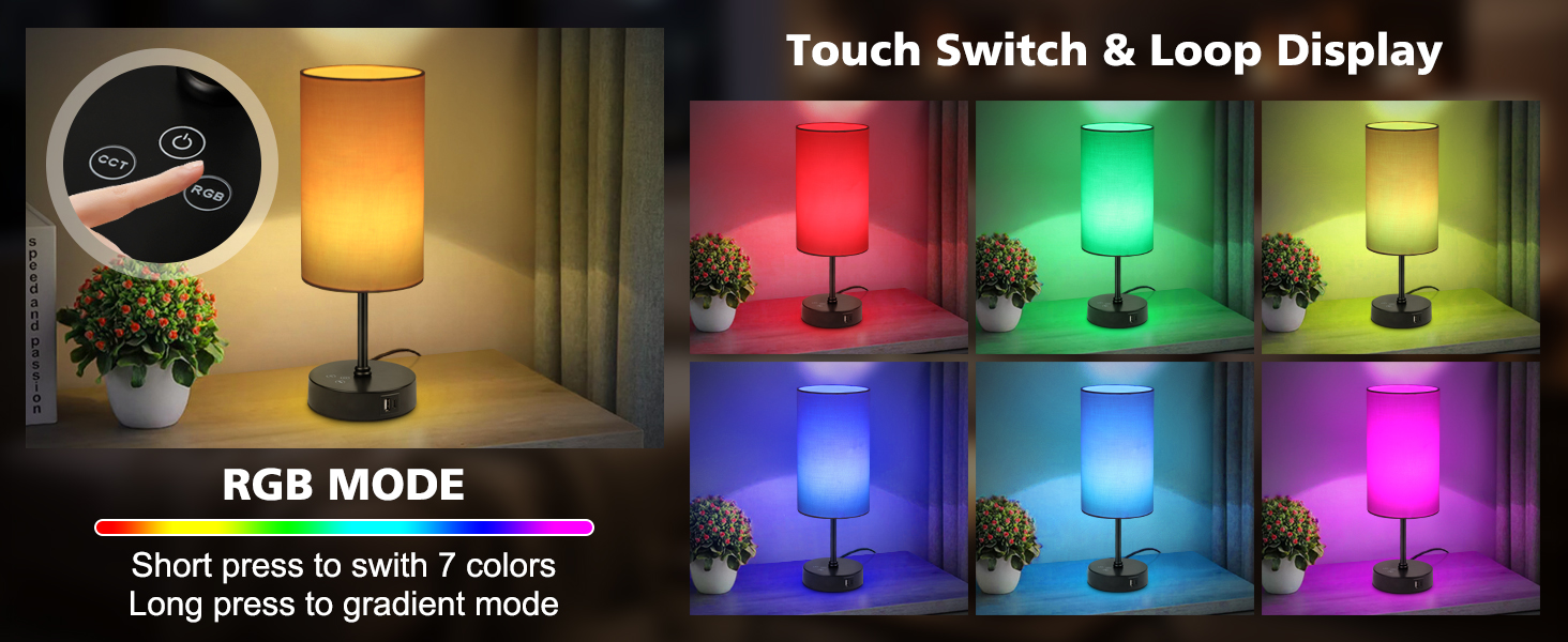 7 colors rgb mode can change different color use the RGB 7 colors mode as ambient light.