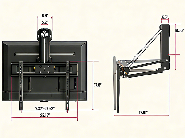 drop down tv mount
