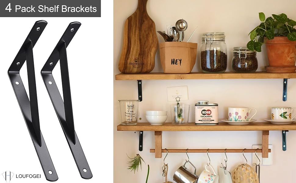 4 pack shelf brackets