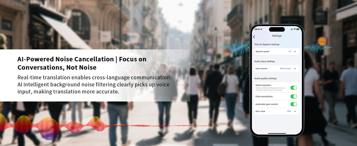 Smart AI glasses for men women, AI-Powered noise cancellation technology