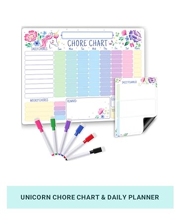 UNICORN CHORE CHART AND DAILY PLANNER FOR KIDS AND ADULTS