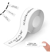 Label Maker Tape for DETONGER P0, Cable Label Printer Paper Waterproof Oil-Resistant Scratch-Resi...