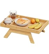 HOOBRO Couch Cup Holder Tray-2 in 1 Couch Arm Tray, Sofa Arm Clip on Side Table with 2 Cup Holder...