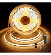 Pandery COB LED Strip,LED Strip Lights 5M/16.4ft,Touch Dimmable LED Strips,CRI90+,2700K Warm Whit...