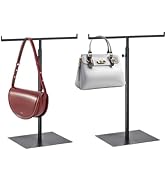NCONCO Wallet Display Stand, Set of 2 Countertop T-Shaped Handbag Display Stand with Height-Adjus...