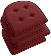 downluxe Indoor Chair Cushions for Dining Chairs, Tufted Soft and Comfortable Memory Foam Kitchen...