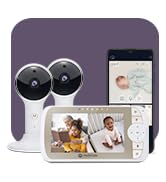 Motorola video baby monitor with 2 cameras indoor camera baby safety registry gifts newborn care