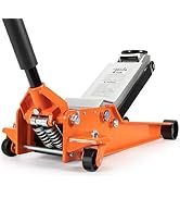 TONDA Car Jack, 4 Ton Low Profile Hydraulic Floor Jack with Dual Pump System, Rapid Lift, Orange
