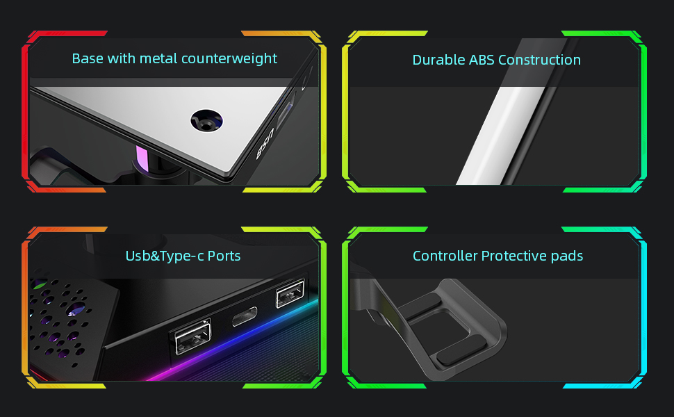 rgb gaming headset and controller stand