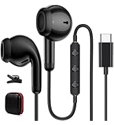 USB C Headphones Wired Earbuds for iPhone 17 16 15 Pro Max Air Samsung S25 S24 Ultra FE Wired Ear...