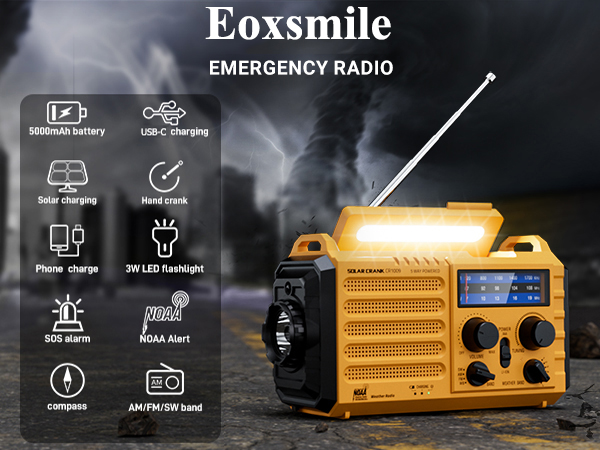 eoxsmile emergency radio